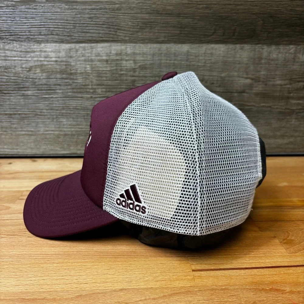 Mississippi State Bulldogs Hat‎ Cap Snapback Maroon Trucker Adidas Adjustable